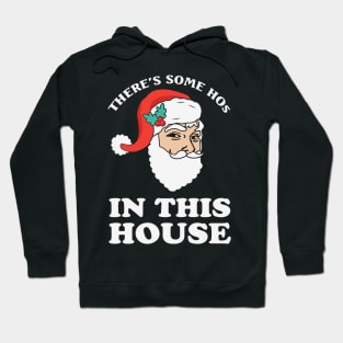 There's some ho's in this house Funny Santa Christmas Gift Hoodie